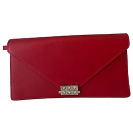 Christian Louboutin Clutch em Couro Vermelho Vermelho