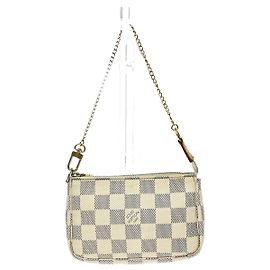 Louis Vuitton Mini pochette accessoires Damier Canvas Mini Blanc
