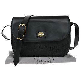 Christian Dior Vintage CD Flap Leather Medium Nero