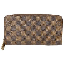 Louis Vuitton Zippy Damier Vertical Castaño