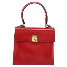 Céline Bolsa Celine em couro Vermelho