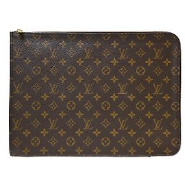 Louis Vuitton Poche Documents Monogram Canvas Marron