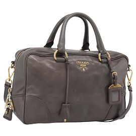 Prada Convertible Bauletto Vitello Shine Medium Marrone