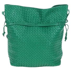 Bottega Veneta Intrecciato Shoulder Leather Verde