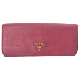 Prada Saffiano Leather Long Rosa