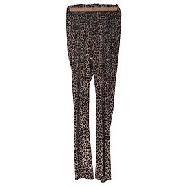 SéZane Pantalon Imprimé Léopard Marron Imprimé léopard