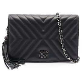 Borsa Chanel in pelle nera Nero