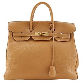 Hermès Bolsa Hermes Haut à Courroies 32 Bege Outro