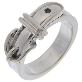 Hermès Hermes Ring Ceinture Silver Band Ring Andere