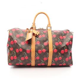 Borsa Boston Louis Vuitton Keepall 45 Marrone Rosso Monogramma