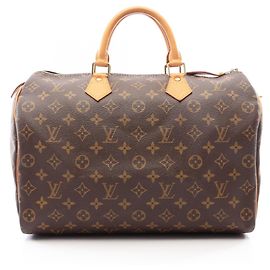 Sac à main Louis Vuitton Speedy 35 Marron Monogramme
