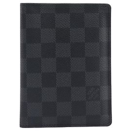 Portapassaporto Louis Vuitton Damier Graphite Marrone