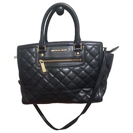 Michael Kors black quilted leather bag Black