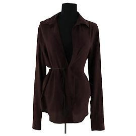 Camicia Gucci in seta marrone Marrone