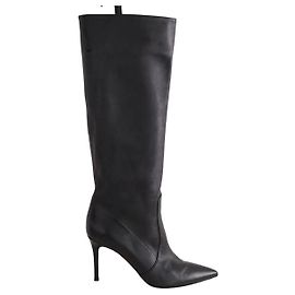 Gianvito Rossi Black Leather Boots Black