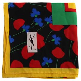 Foulard in seta Yves Saint Laurent giallo Giallo