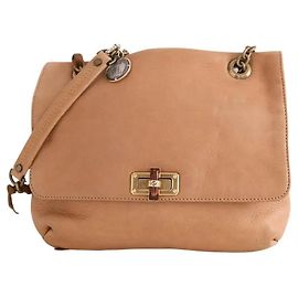 Bolso de hombro Lanvin de cuero beige Beige