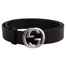 Cintura Gucci in pelle nera Nero