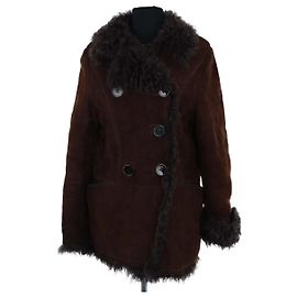 Kenzo Brown Sheared Sheepskin Brown