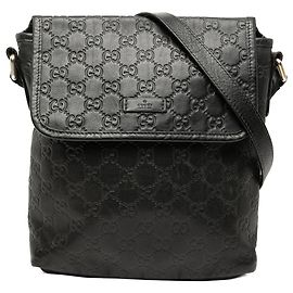 Borsa a tracolla Gucci Guccissima nera Nero