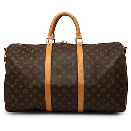 Sac de voyage Louis Vuitton Monogram Keepall Bandouliere 50 Marron Marron