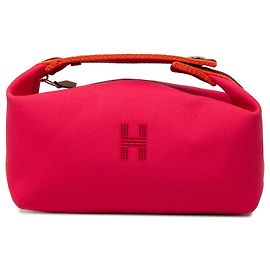 Bolso Vanity Hermès Small Toile Bride A Brac Rosa Rosa