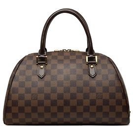 Borsa a mano Louis Vuitton Damier Ebene Ribera MM Marrone Marrone