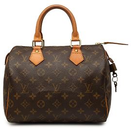 Bolsa Boston Louis Vuitton Monogram Speedy 25 Castanha Marrom
