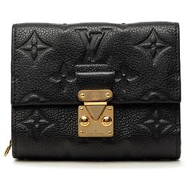 Louis Vuitton Metis Compact Wallet aus schwarzem Monogram Empreinte Leder - Kleine Geldbörsen Schwarz