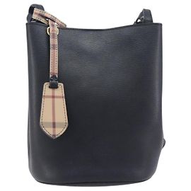 Burberry Lorne Bucket Leather Small Noir