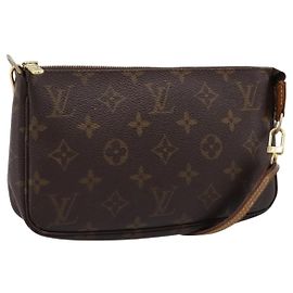 Louis Vuitton Pochette Accessoires NM Monogram Canvas Castaño