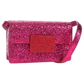 Autre Marque Saint Laurent Lulu Bunny Glitter Small Rosa
