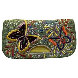 Clutch Dior Canvas Embroidered Butterfly Malice Altro