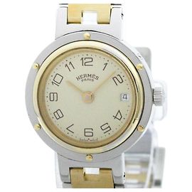 Hermès Hermes Clipper Gold Plated Steel Quartz Wristwatch Other