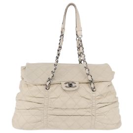 Chanel Sharpei Frame Quilted Leather Medium Beige