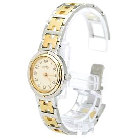 Hermès Hermes Clipper Quartz Stainless Steel and Plated Metal 36 Andere