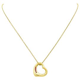 Tiffany & Co Collar Tiffany&Co x Elsa Peretti, «Open Heart», oro amarillo, rubí. Otro