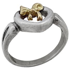 Autre Marque Tiffany & Co. Open Heart Ribbon Ring Silber