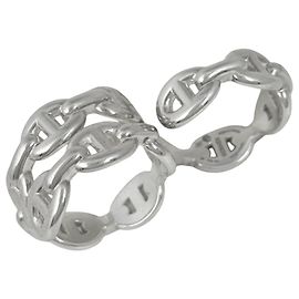 Hermès Anillo Banda de Plata Hermes Plata