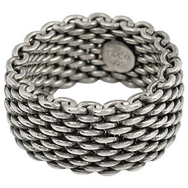 Autre Marque Anello Tiffany & Co. Somerset Mesh Argento