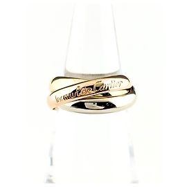 Bague Cartier Trinity YG Yellow Gold Band Ring Autre