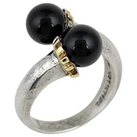 Autre Marque Anillo Tiffany & Co. de ónix negro Negro Plata