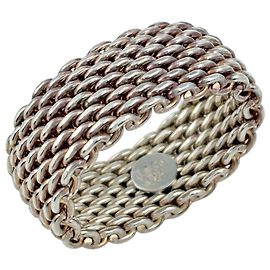 Autre Marque Bague Tiffany & Co. Somerset Mesh en argent Argenté