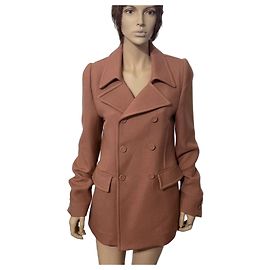Valentino Garavani Light brown double-breasted wool coat Beige Light brown Lavender