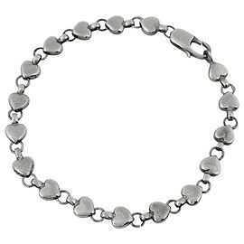 Autre Marque Tiffany & Co. Puff Heart Charm Armband Silber