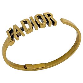 Bracelet jonc Christian Dior plaqué or Doré