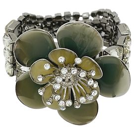 Pulseira com pingentes de design de flor Miu Miu Prata