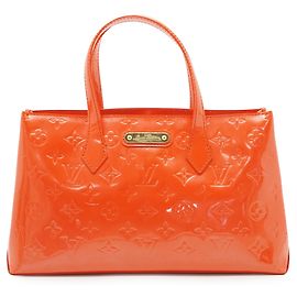 Louis Vuitton Orange Monogram Vernis Patent Leather Wilshire PM Bag Orange