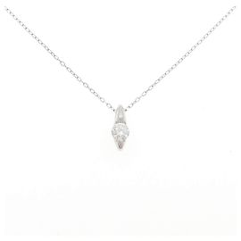 Autre Marque Collana in platino e diamanti Argento