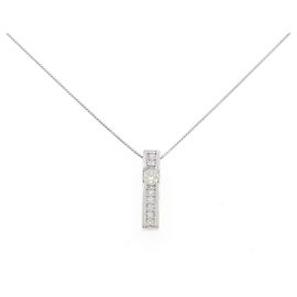 Autre Marque Collar de diamantes Pt900 Pt850 Plata
